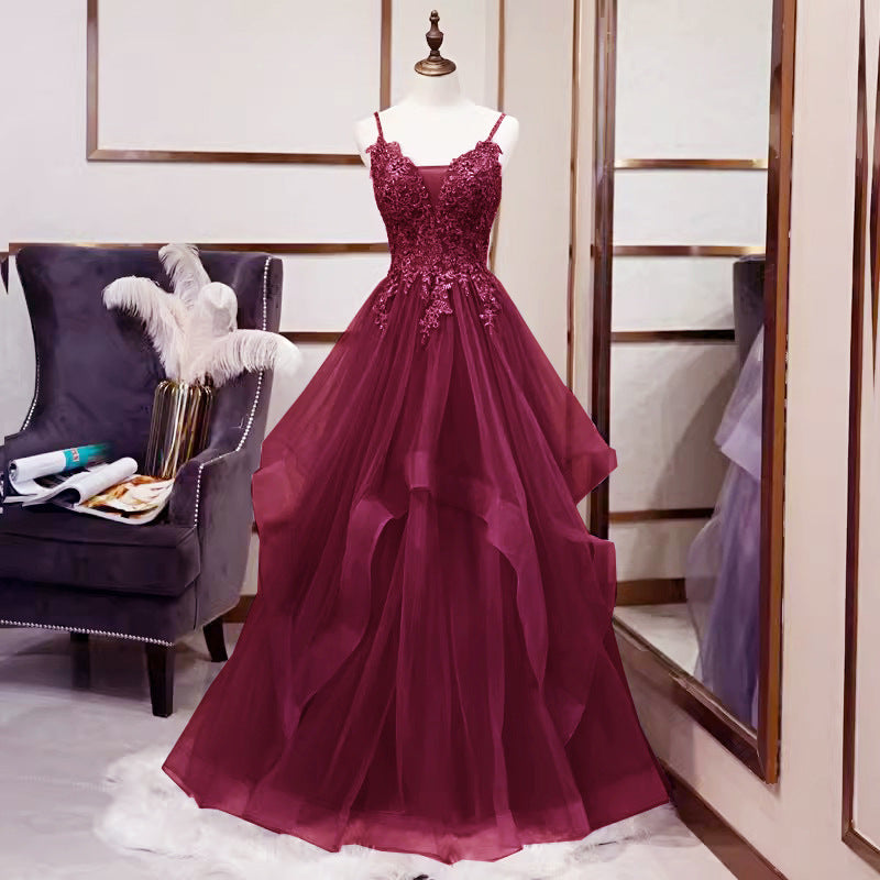 Lavender Tulle Lace Gown